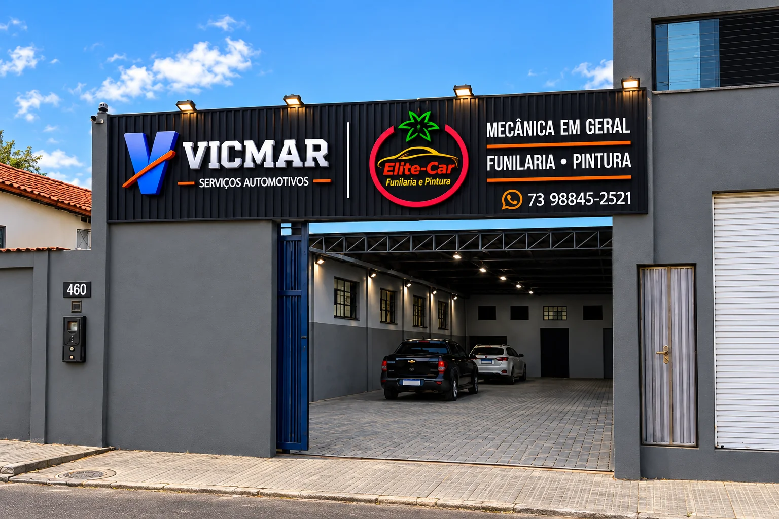 Prévia da fachada renovada da Vicmar a partir da referência do proprietário